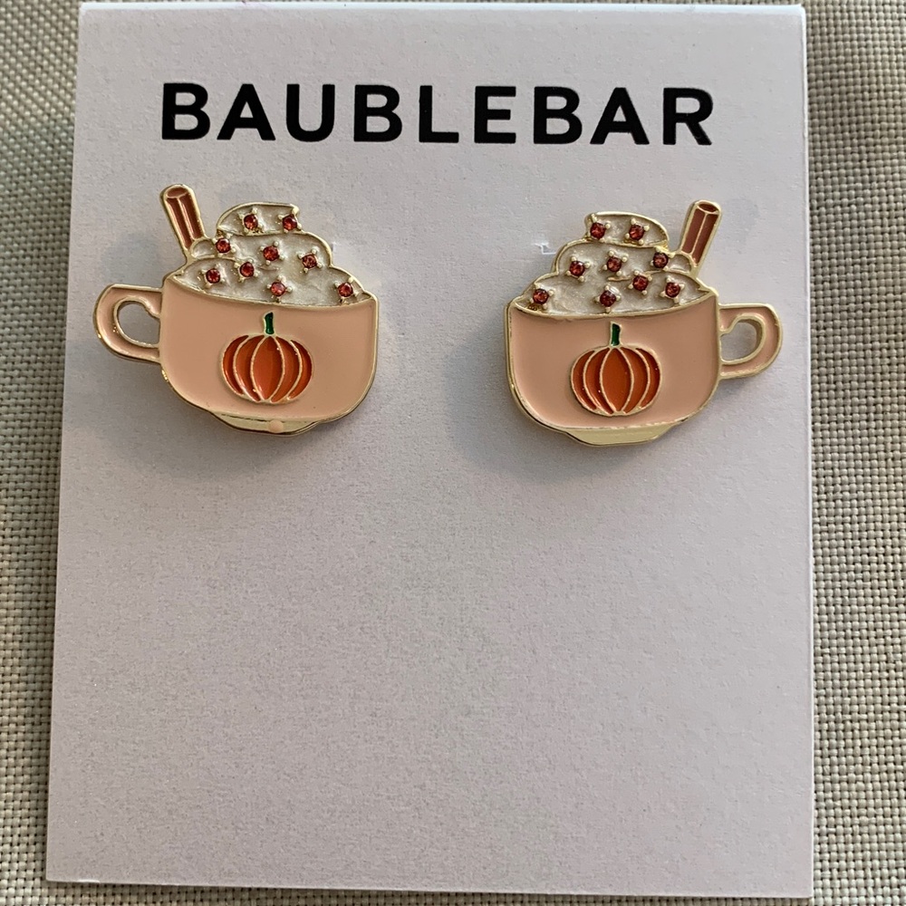 BaubleBar X Anthropology NWT Pumpkin Latte Earrings